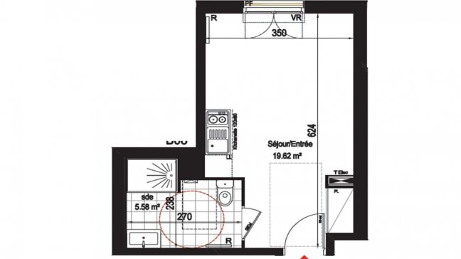 Location Appartement  1 pièce (studio) - 25m² 93000 Bobigny